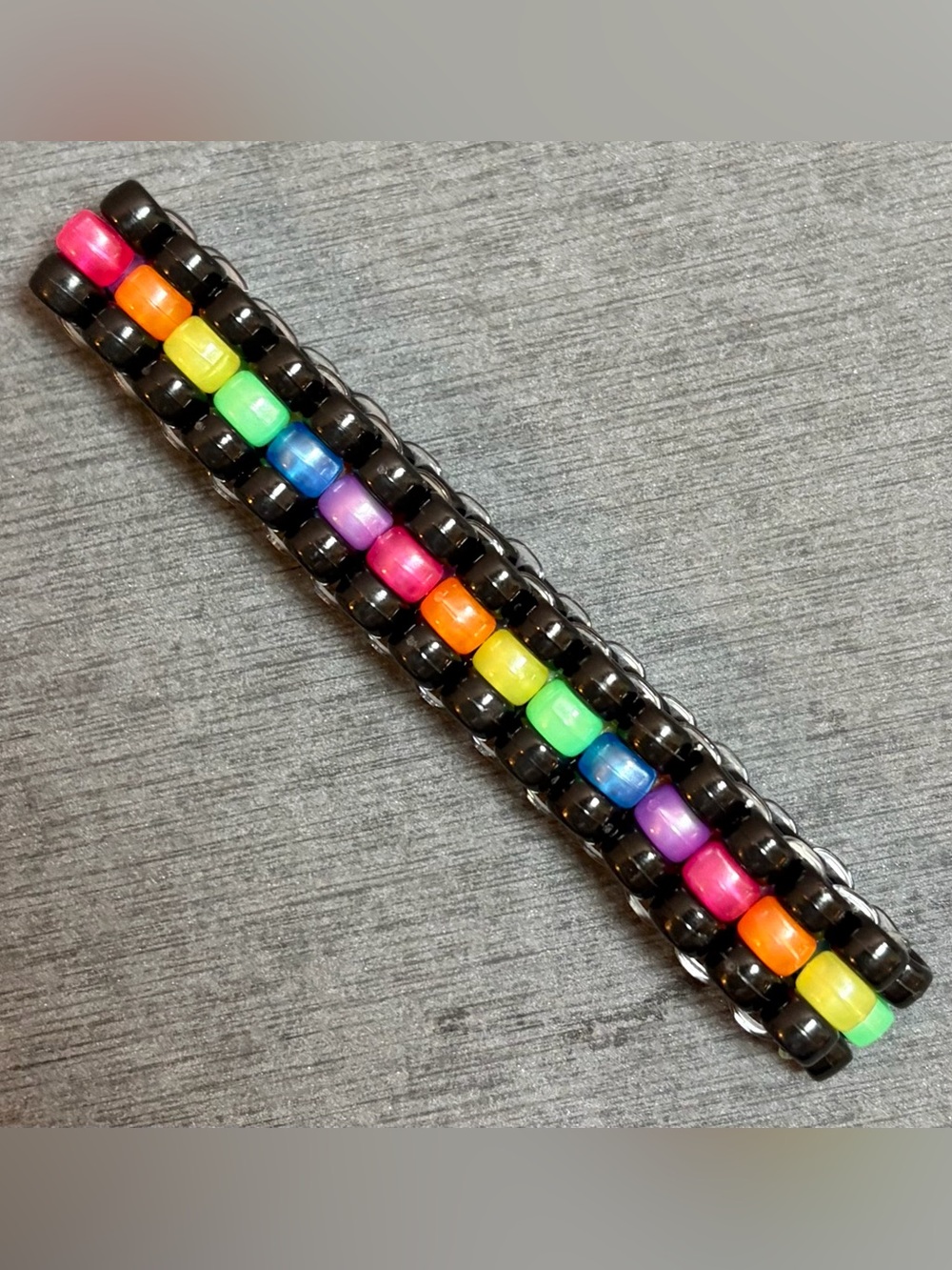 Kandi | Rainbow Ladder Cuff (3-Row)